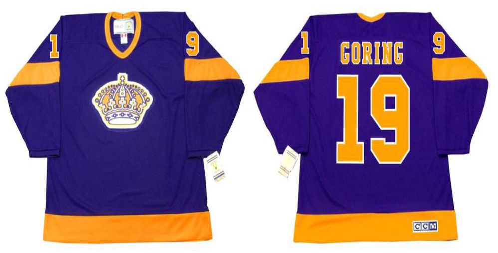 2019 Men Los Angeles Kings #19 Goring Purple CCM NHL jerseys